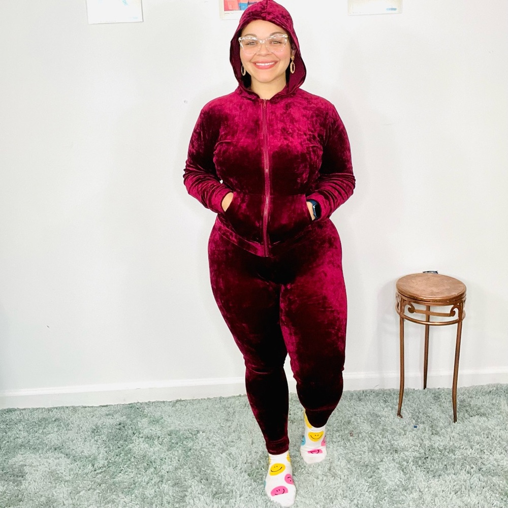 BFF Velour Jogger Set: Mauve - Picture 7 of 12